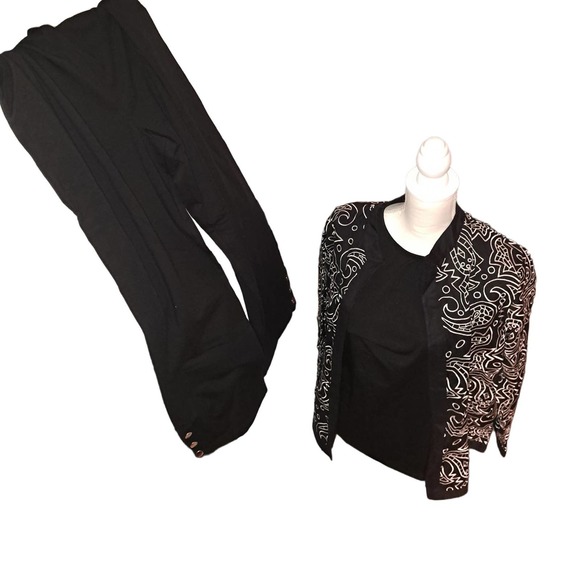 NWT- 3 PC Victor COSTA Embossed Jacket-Sport Savvy Pants & Shirt Large - Picture 5 of 9